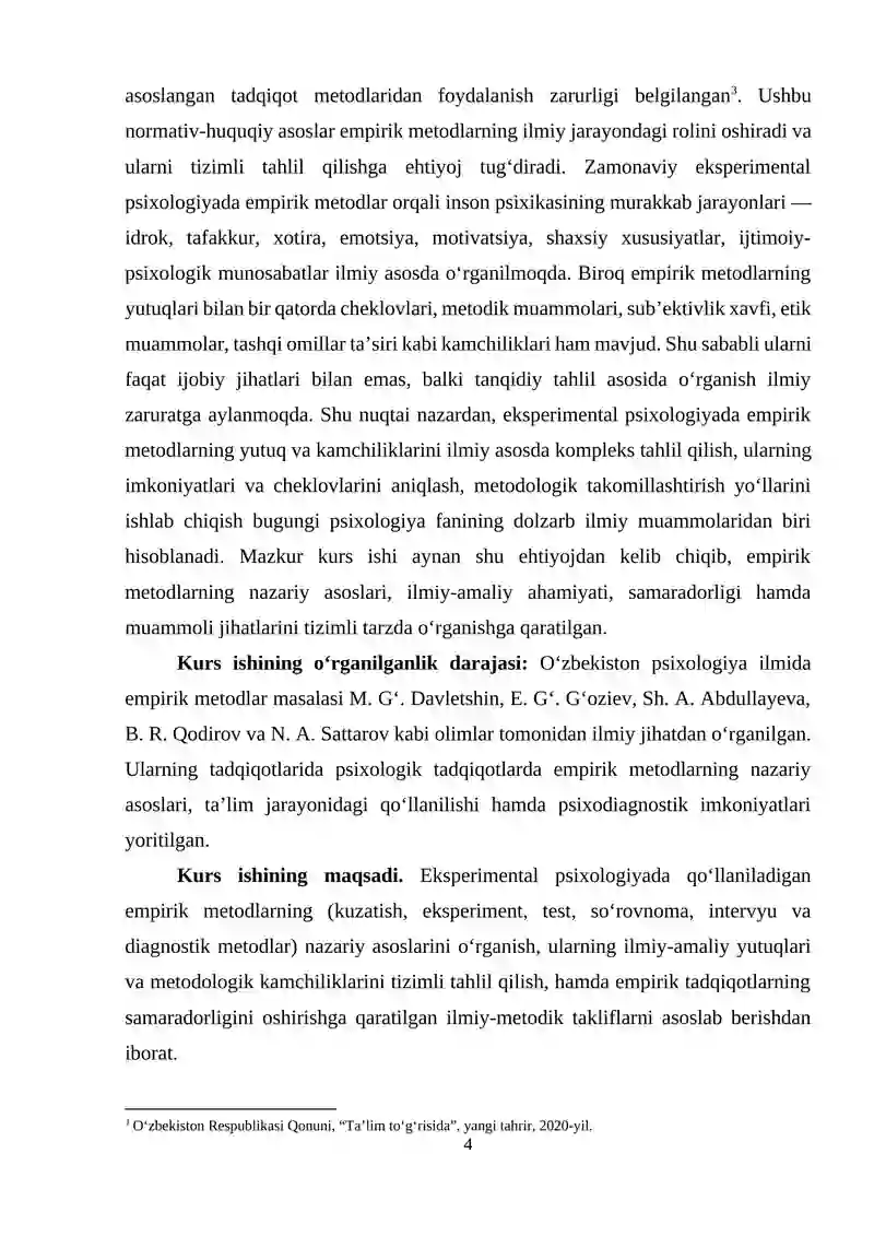 Eksperimental psixologiyada empirik metodlarning yutuq va kamchiliklari 4