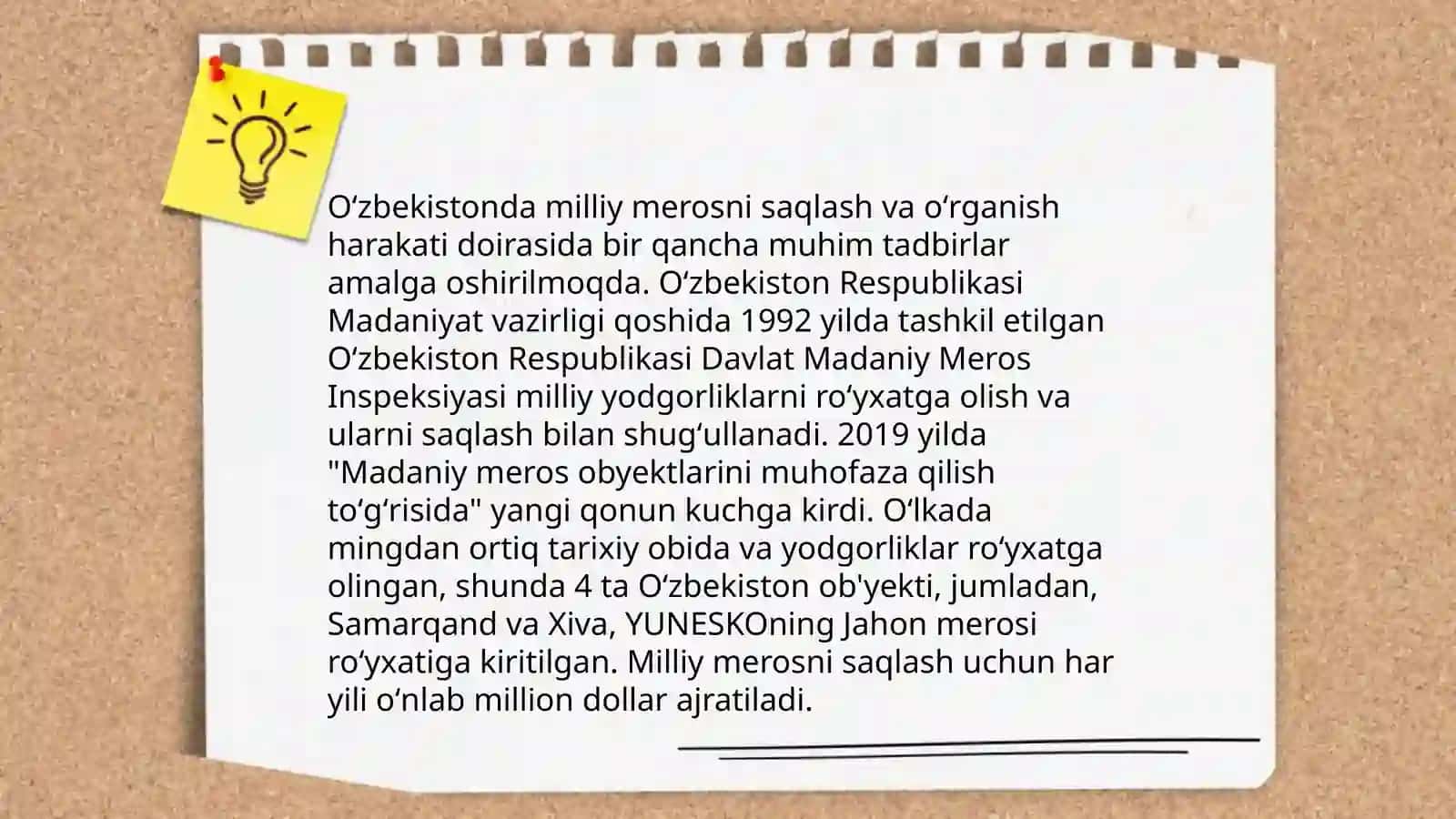Oʻzbekistonda milliy qadriyatlar va tarixni tiklash borasida amalga oshirilgan islohotlar 4