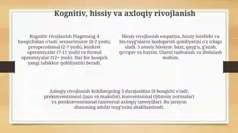 Shaxsining rivojlanishi uchun omillar 4