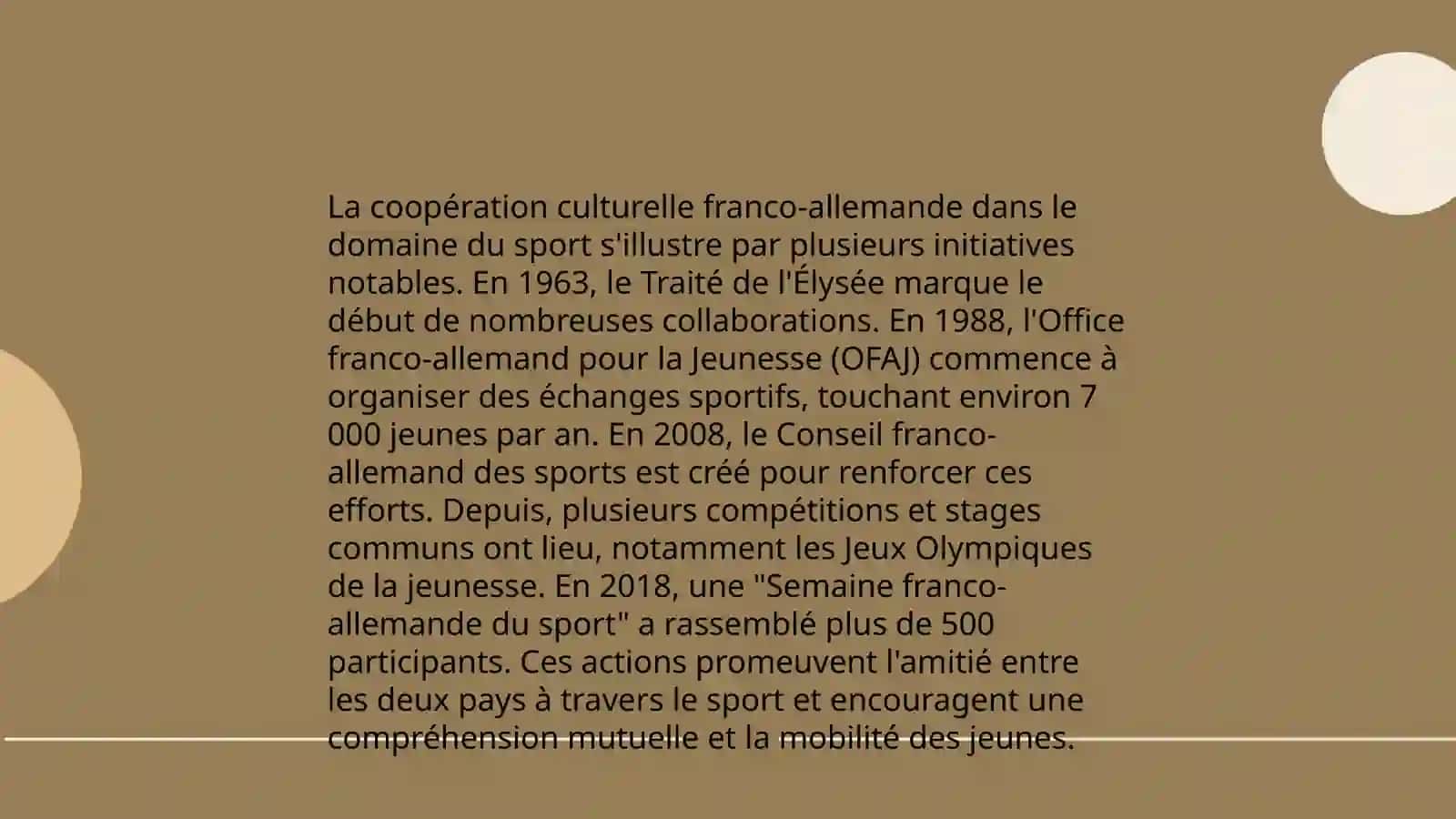 Les relations culturelles et sportives entre la France et d’autres pays 4