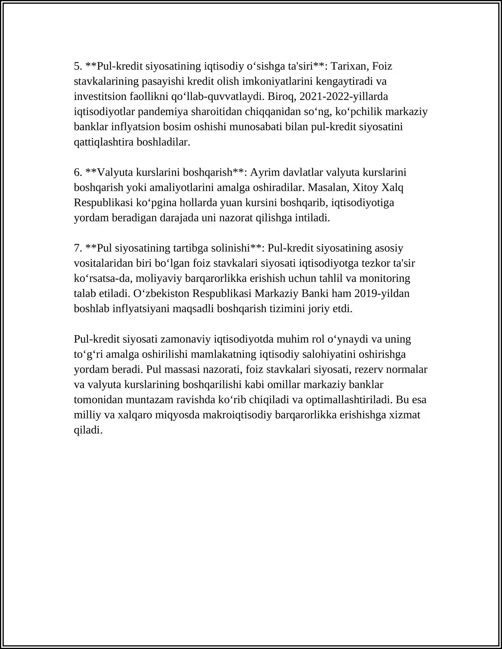 Pul-kredit siyosati 4