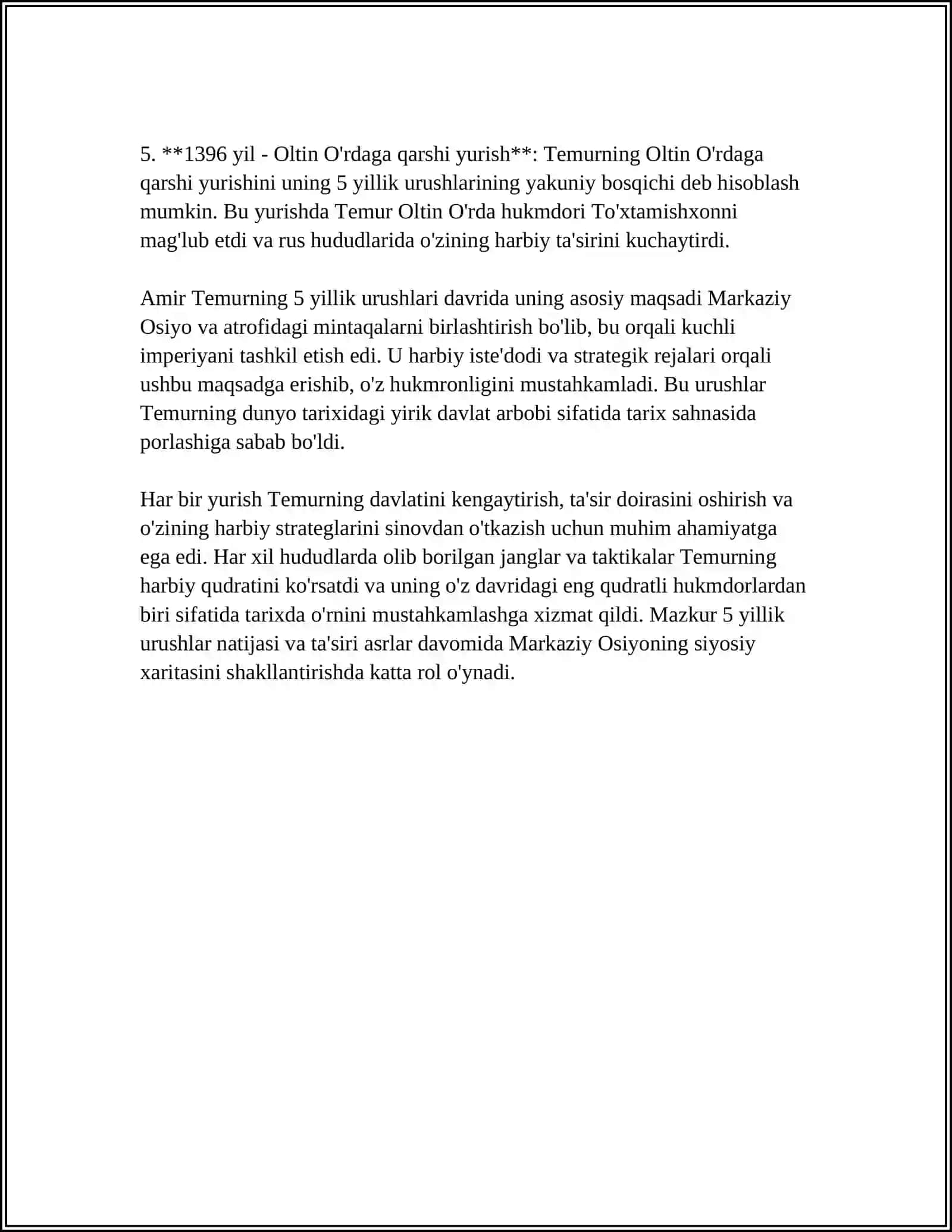 AMIR TEMUR 5 YILIK URUSHLARI 4