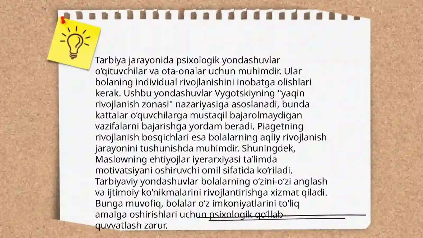 Tarbiya psixologiyasining maqsadi, qurollari va metodlari 4