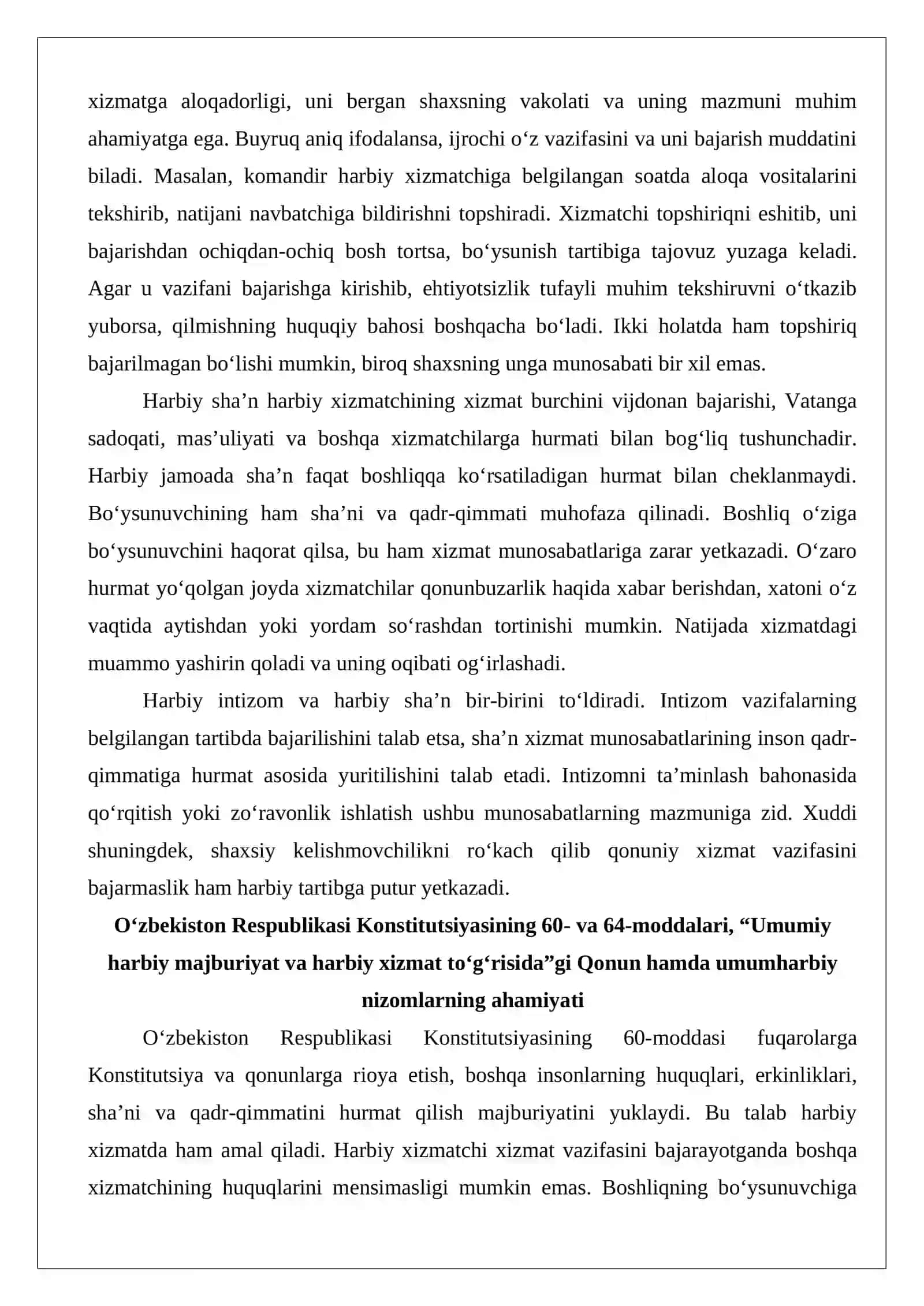 Boʻysunish va harbiy shaʼnga rioya etish tartibiga qarshi jinoyatlar 4