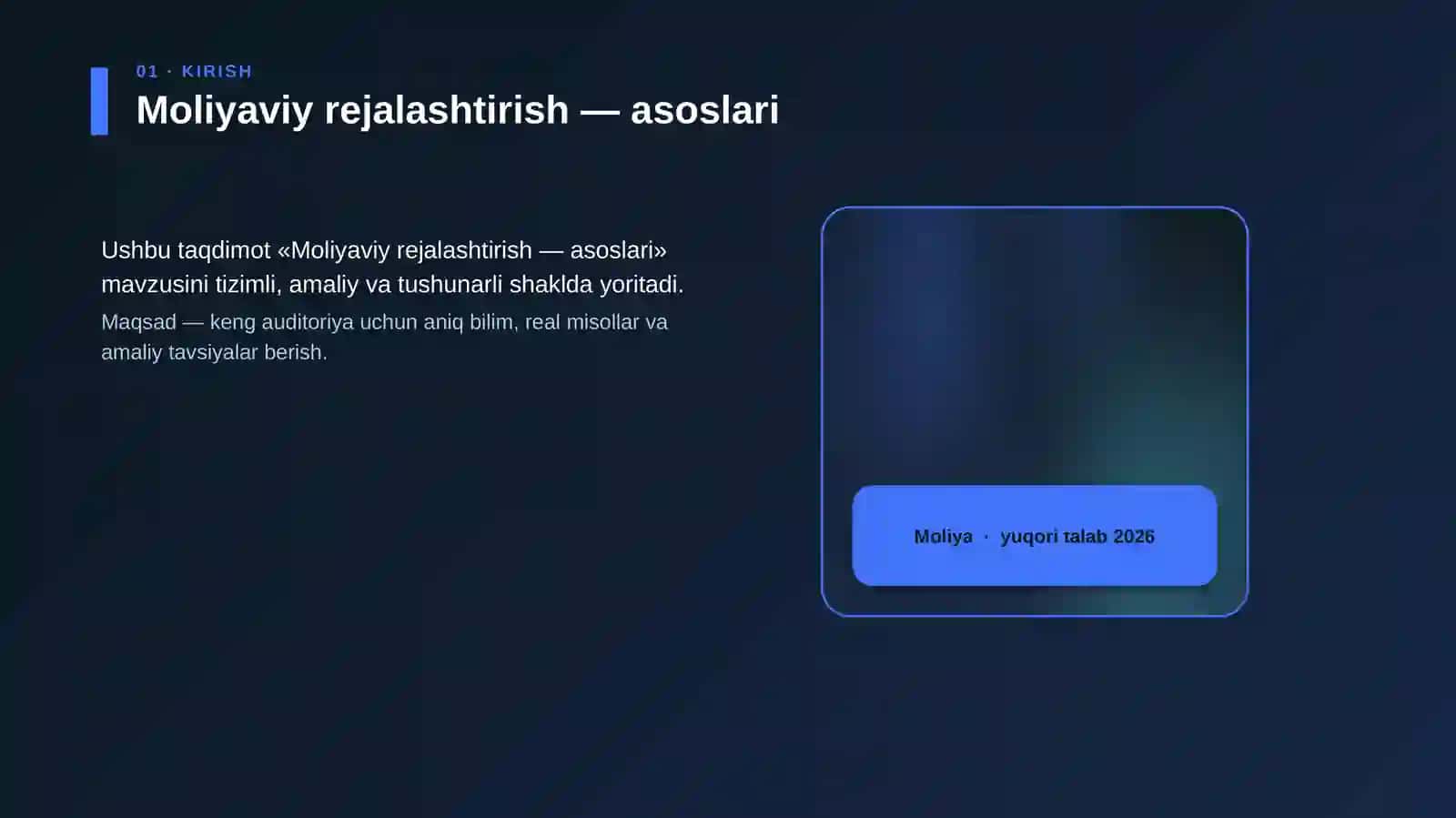 Moliyaviy rejalashtirish — asoslari 4
