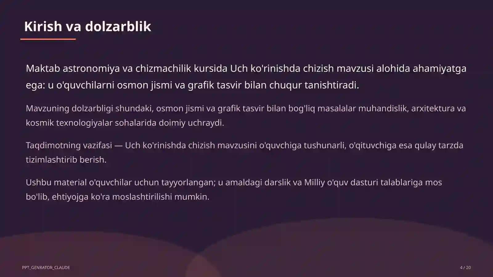 Uch ko'rinishda chizish (8-sinf) 4