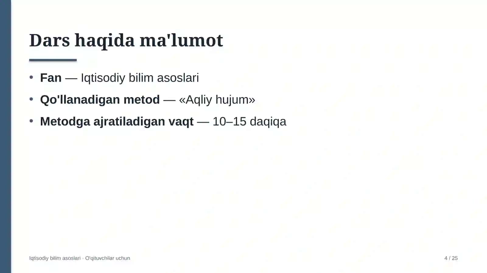 iqtisodiy bilim asoslari darslarida aqliy hujum metodidan foydalanish 1860 4