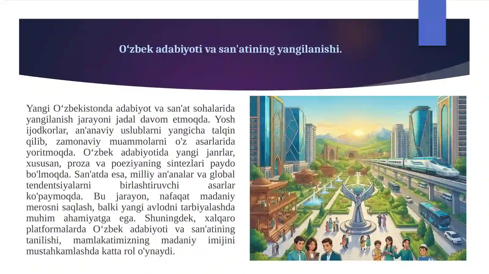 Yangi O'zbekistonda amalga oshirilayotgan ma'naviy o'zgarishlar 4