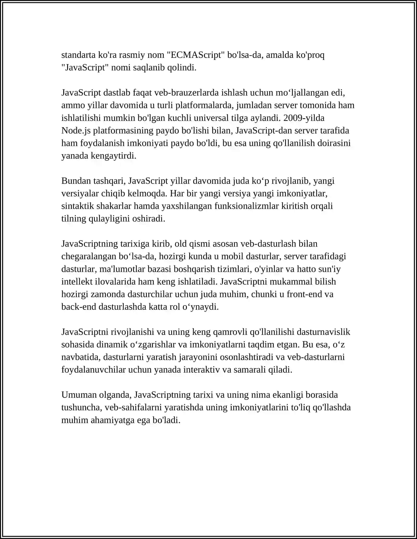 JAVASCRIPT ASOSLARI 4