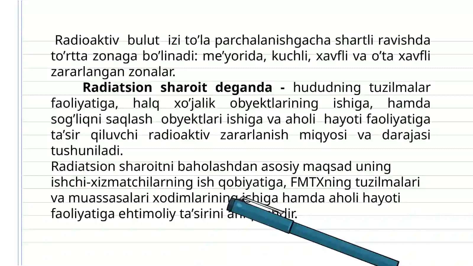Radiativ zararlanish manbalari 4
