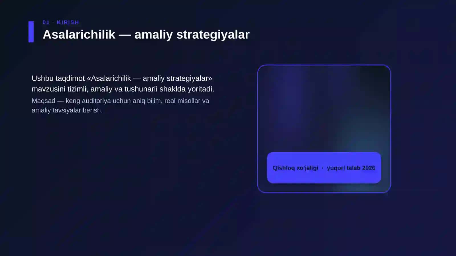 Asalarichilik — amaliy strategiyalar 4