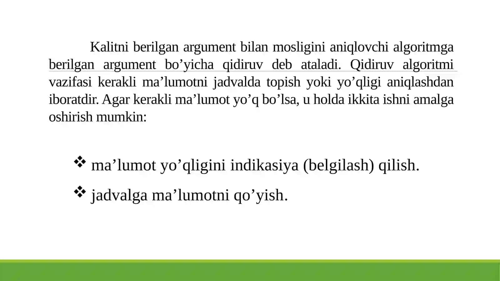 Binar daraxt bo’yicha qidiruv 4