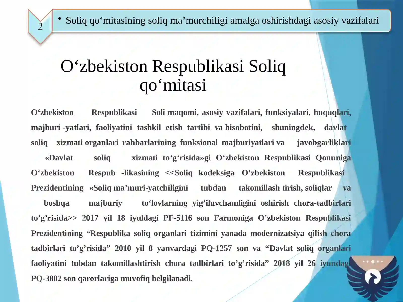 Soliq ma’murchiligini amalga oshirishda Davlat soliq xizmati organlarining roli 4