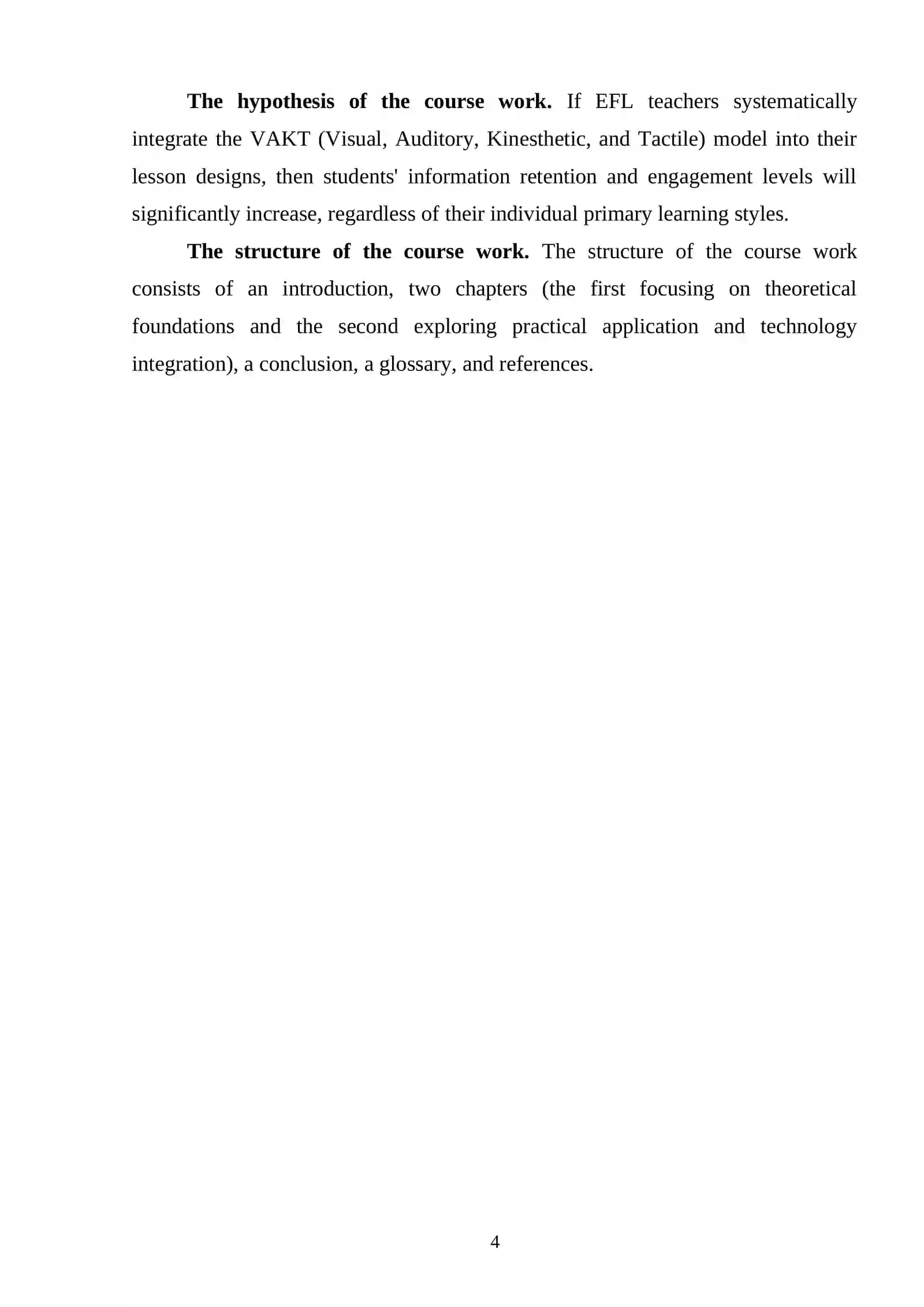 Using multisensory approaches in EFL 4