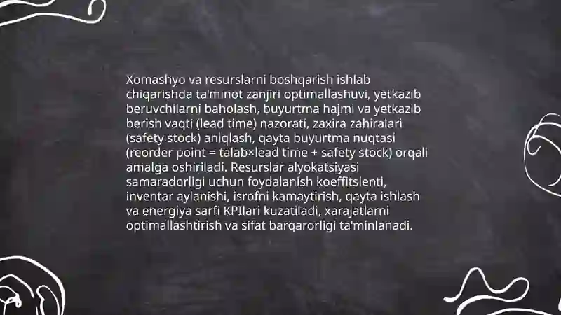 Ishlab chiqarish jarayoni va uning natijalari 4