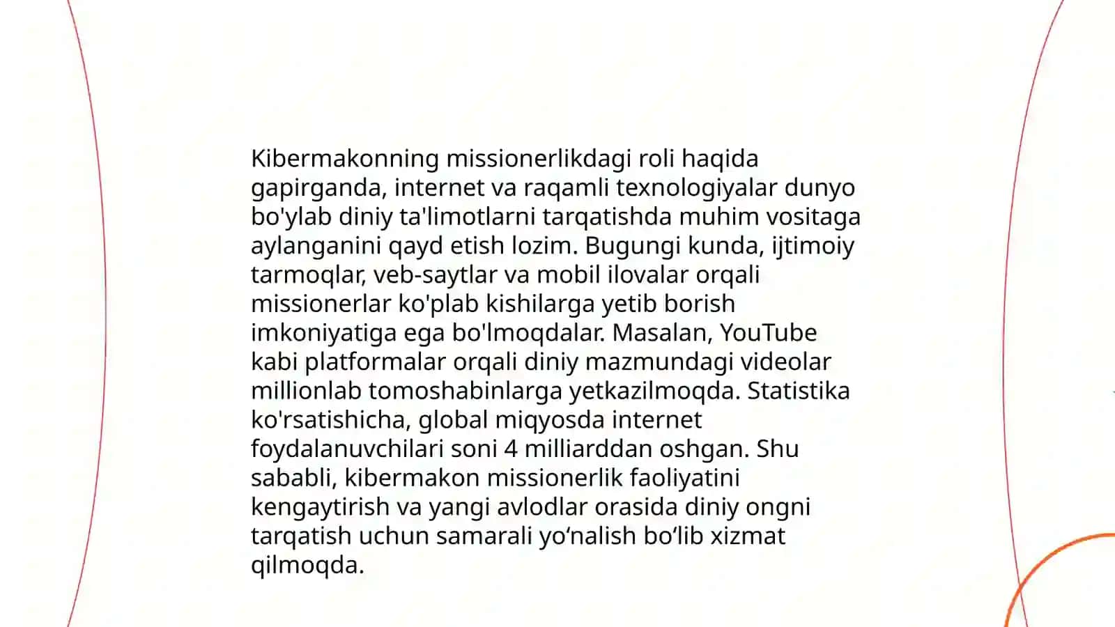 Missionerlik targʻibotida uslub va vositalarning zamonaviylashuvi: kibermakonda mafkuraviy tahdidlar 4