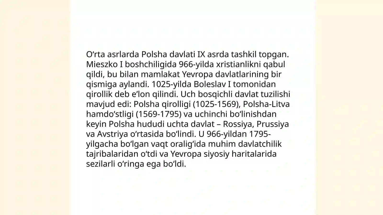 Orta asrlarda polsha davlati 4