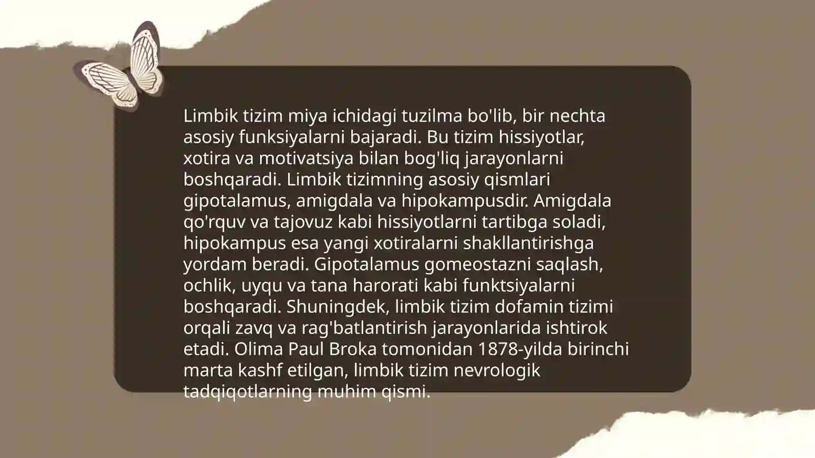Hissiyotlar shakllanishida limbik tizimning ahamiyati 4