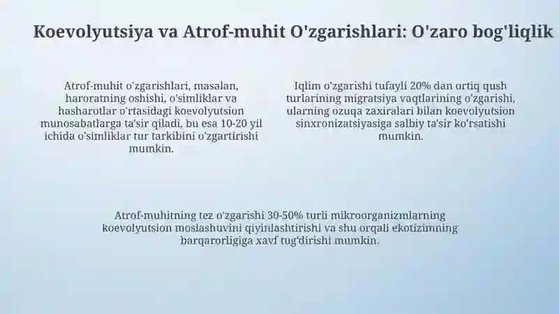 Koevolyutsiya va Atrof-muhitshunoslik: Asosiy tushunchalar 4
