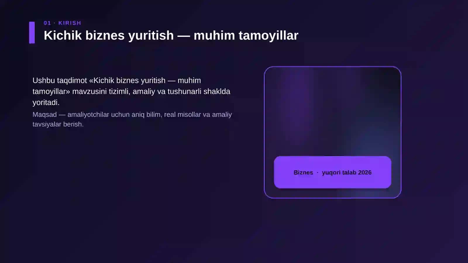Kichik biznes yuritish — muhim tamoyillar 4