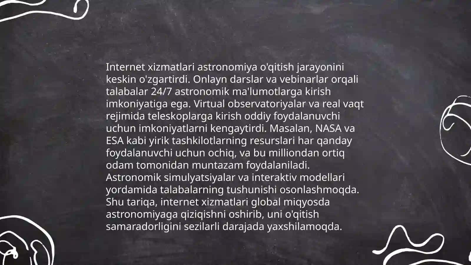 Fizika va astronomiya taʼlimida internet xizmati turlaridan foydalanish asoslari 4