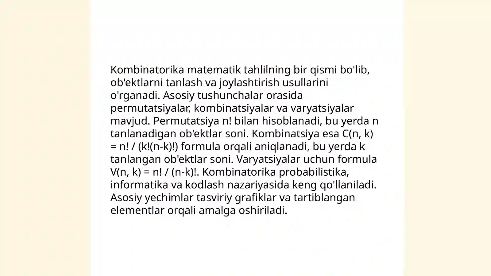 Kombinatorika elementlari 4