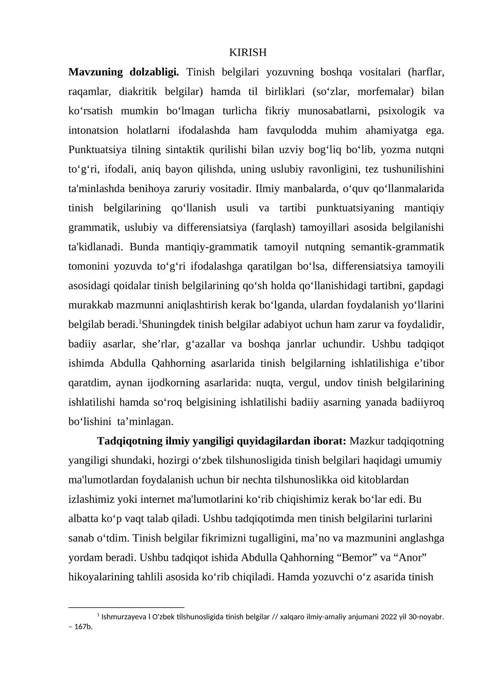 Abdulla Qahhor hikoyalaridagi tinish belgilar tahlili 4