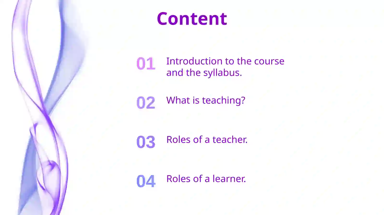 Introduction to the course 4