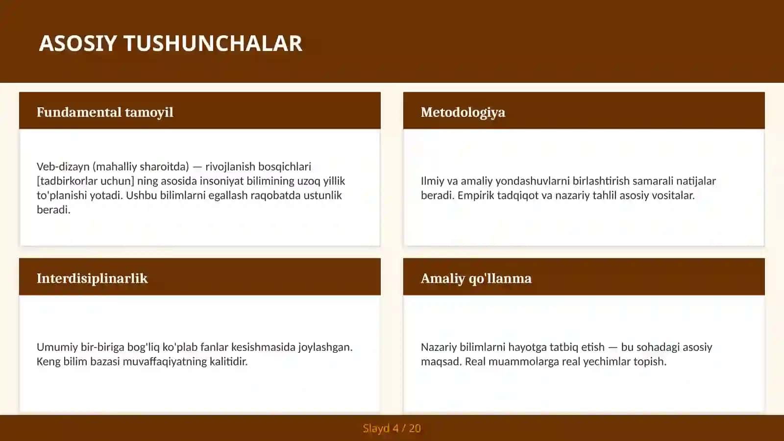 VEB-DIZAYN (MAHALLIY SHAROITDA) — RIVOJLANISH BOSQICHLARI [TADBIRKORLAR UCHUN] 4
