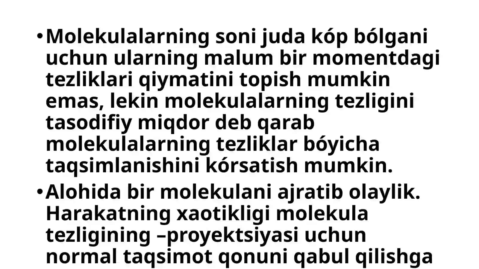 Maksvell va Boltsman taqsimotlari 4