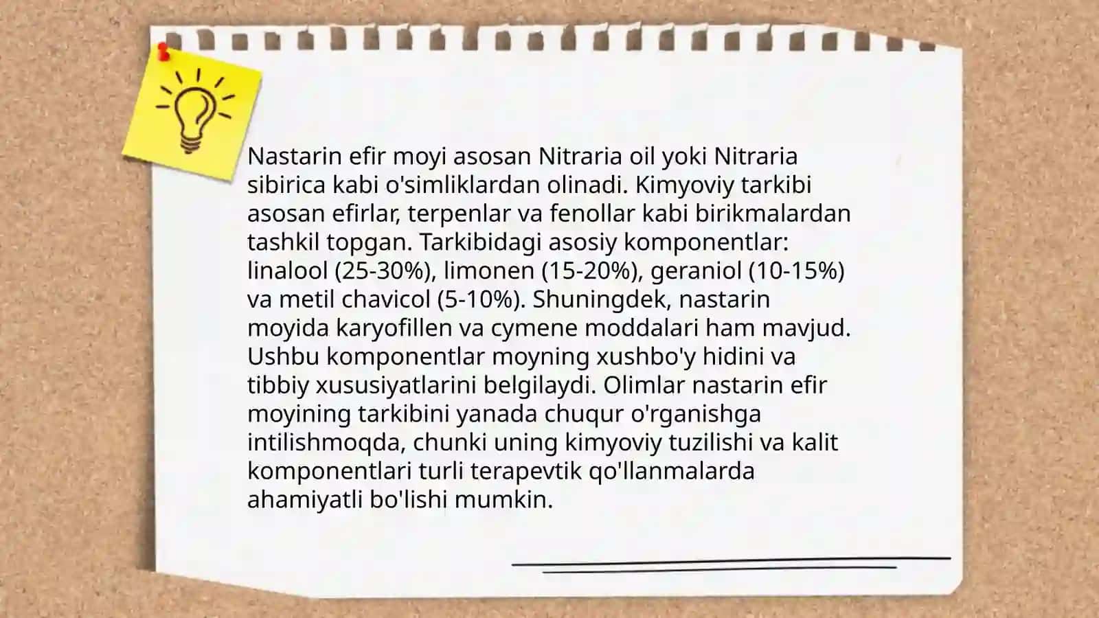 Nastarin efir moylari haqida 4