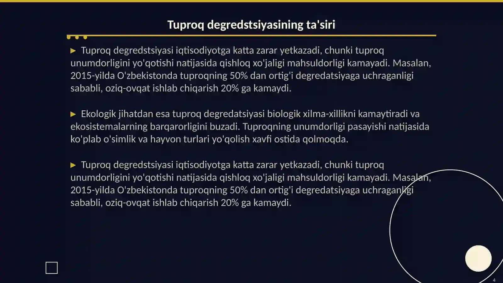 Tuproq degredstsiyasi muammolari va atrof muhit muhofazasi 4