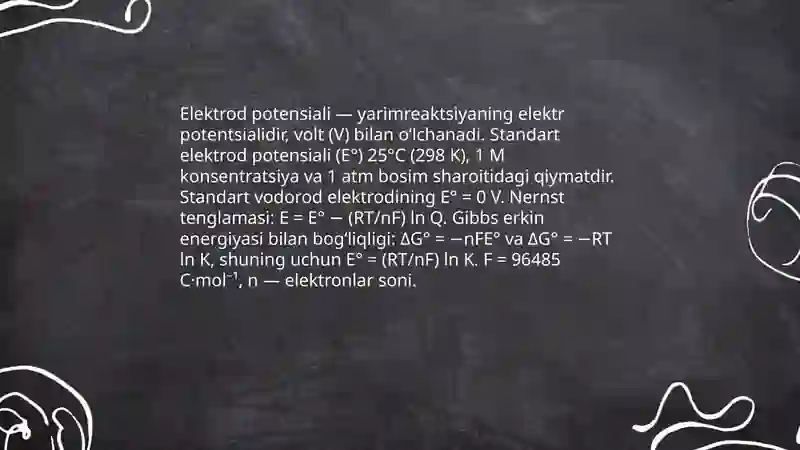 Elektron kimyo asoslari 4