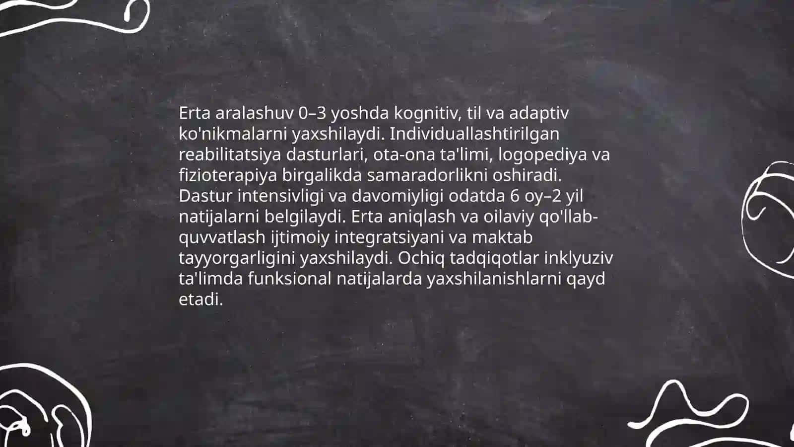 Aqliy rivojlanishida muammolari bo'lgan bolalar va ularning integratsiyasi 4