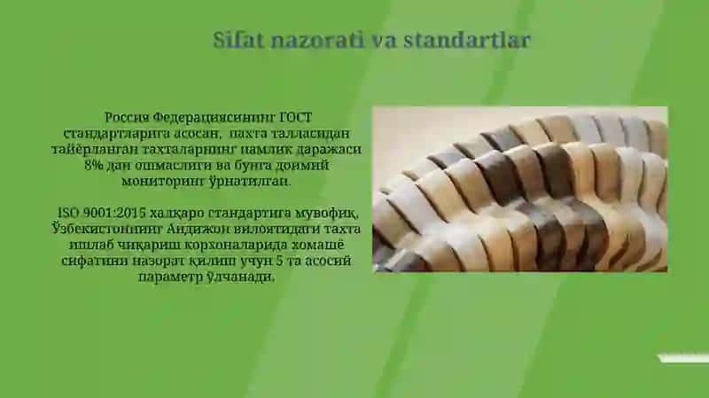 Yogʻoch tolali va qirindili plitalar ishlab chiqarish 4