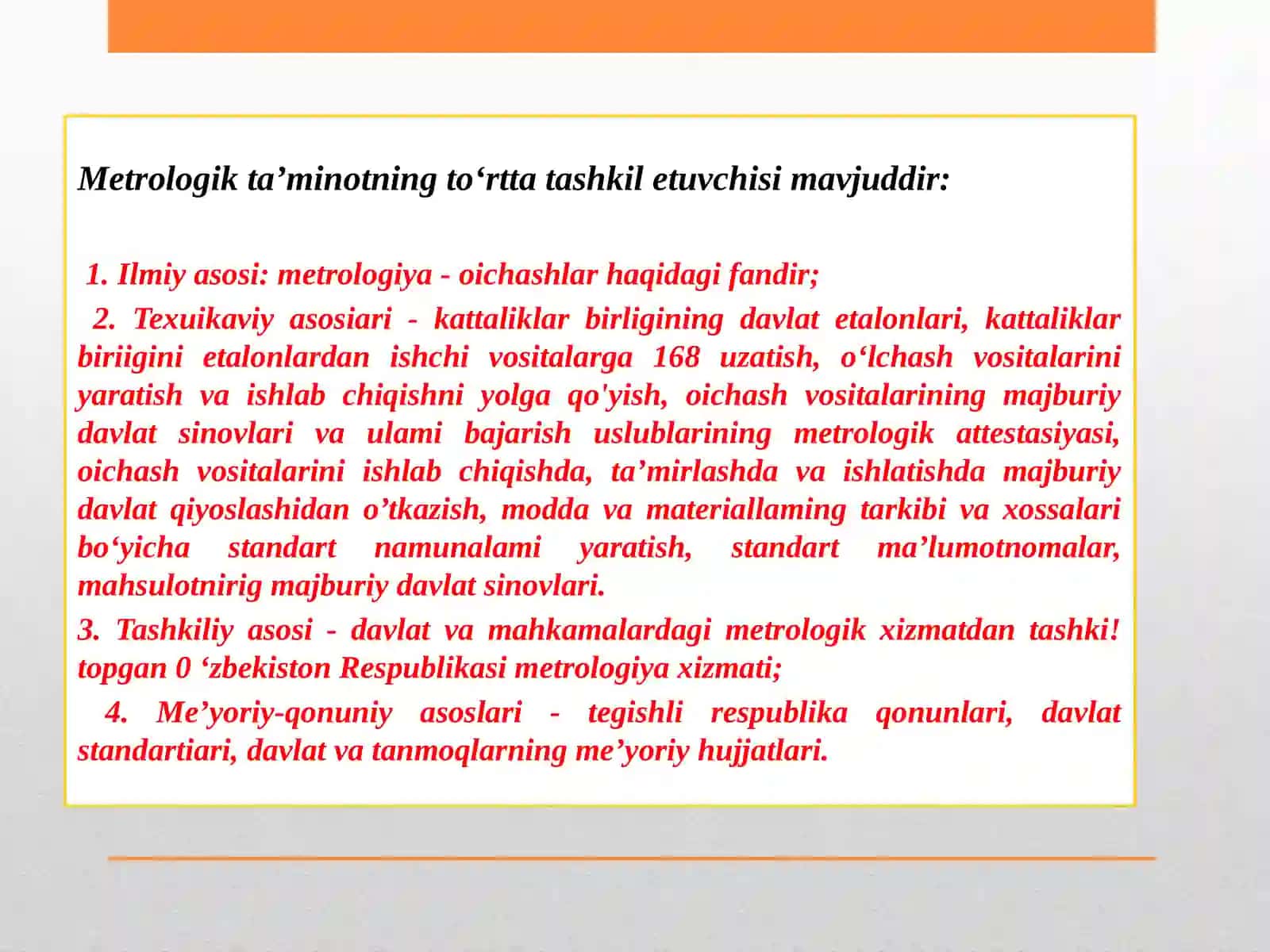 METROLOGIK XIZМAT VA METROLOGIK TA’MINOT 4