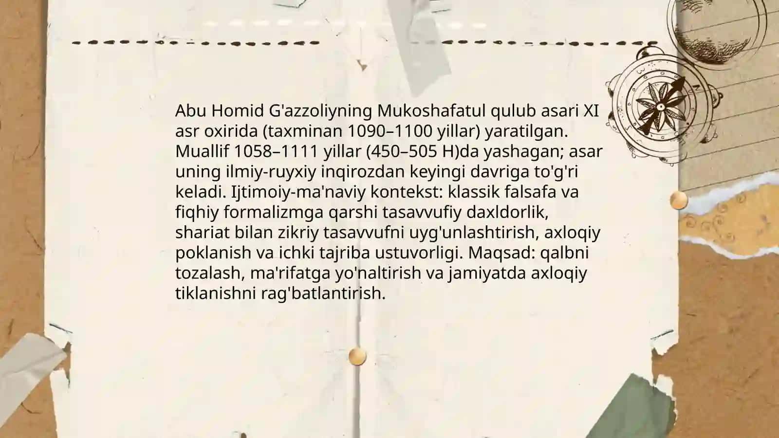 Abu Homid G'azzoliyning "Mukoshafatul qulub" asari 4