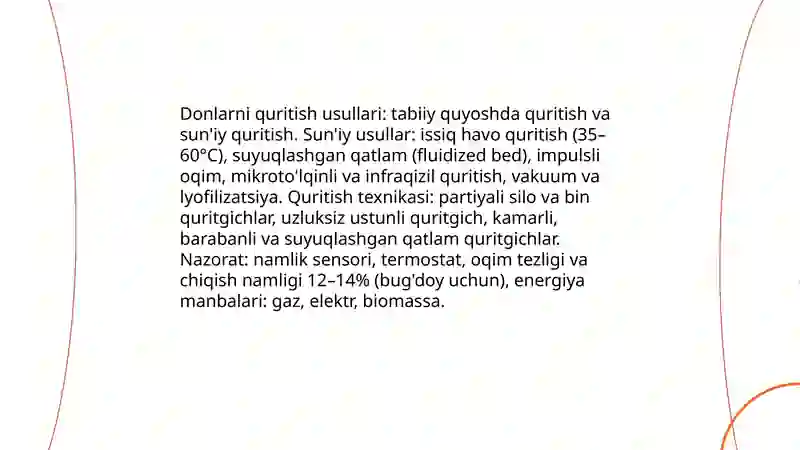 Don va don mahsulotlarini saqlash va qayta ishlash texnologiyasi 4