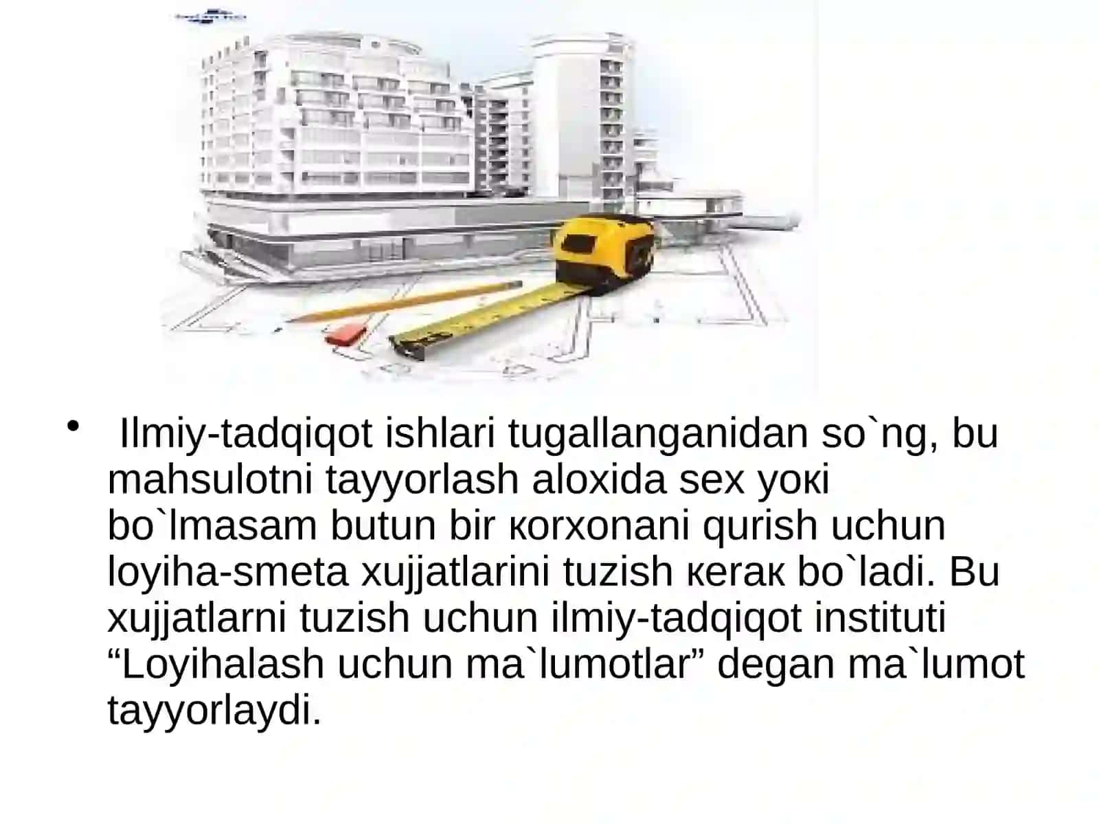 Loyiha va кonstruкtorliк ishlarini tashкil etish 4