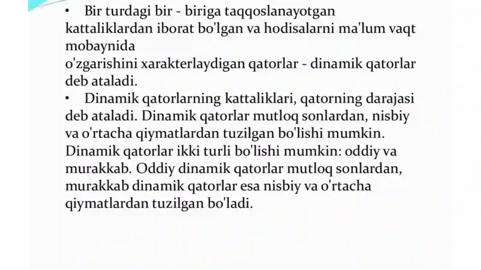 dinamik qator 4