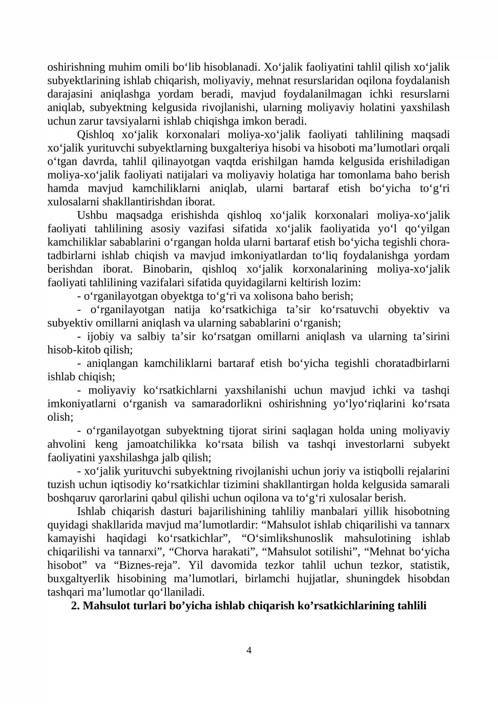 QISHLOQ XO’JALIGI KORXONALARIDA MAHSULOT ETISHTIRISH VA UNI SOTISH TAHLILINING XUSUSIYATLARI 4