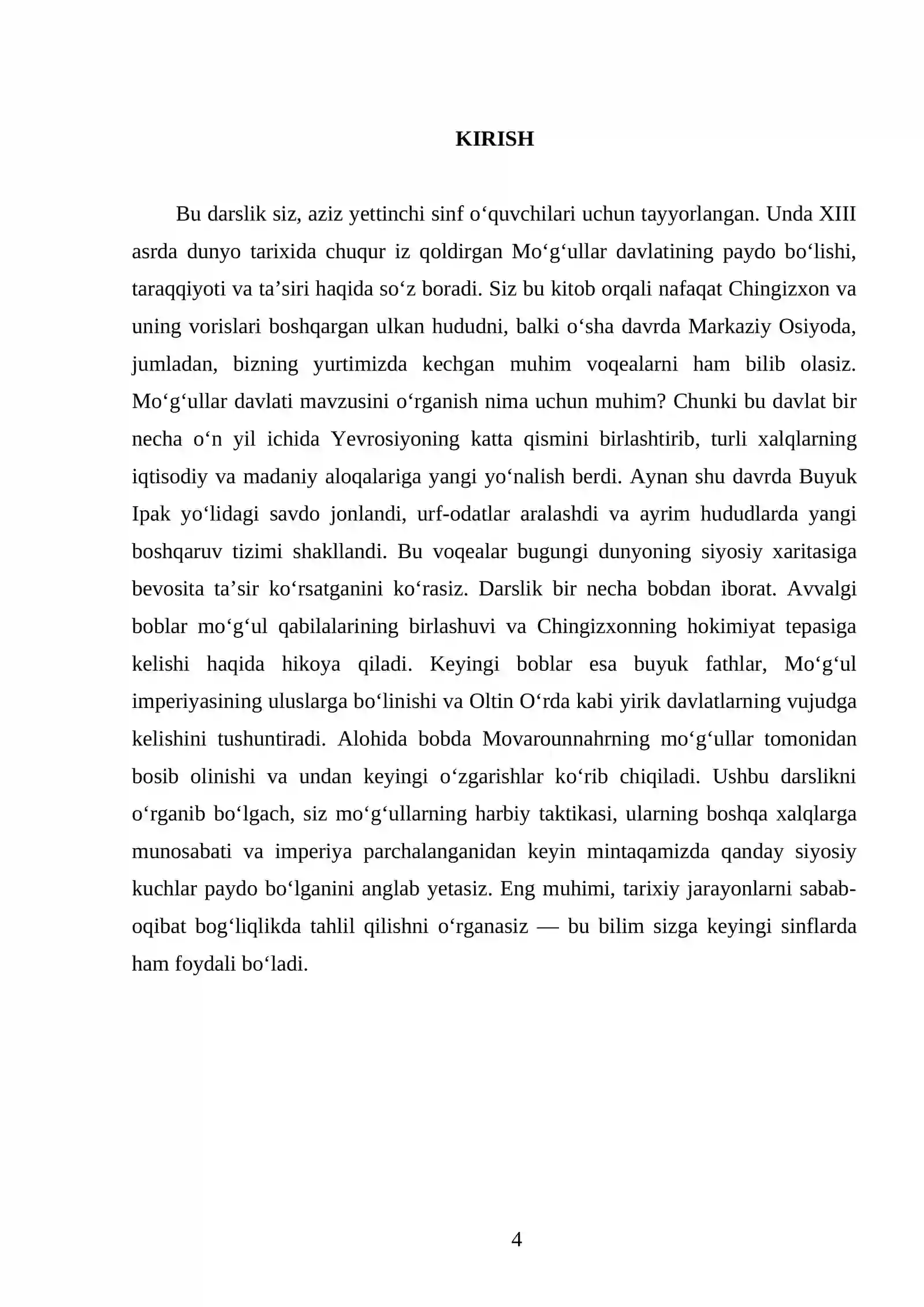 MO‘G‘ULLAR DAVLATI. 7- SINF 4