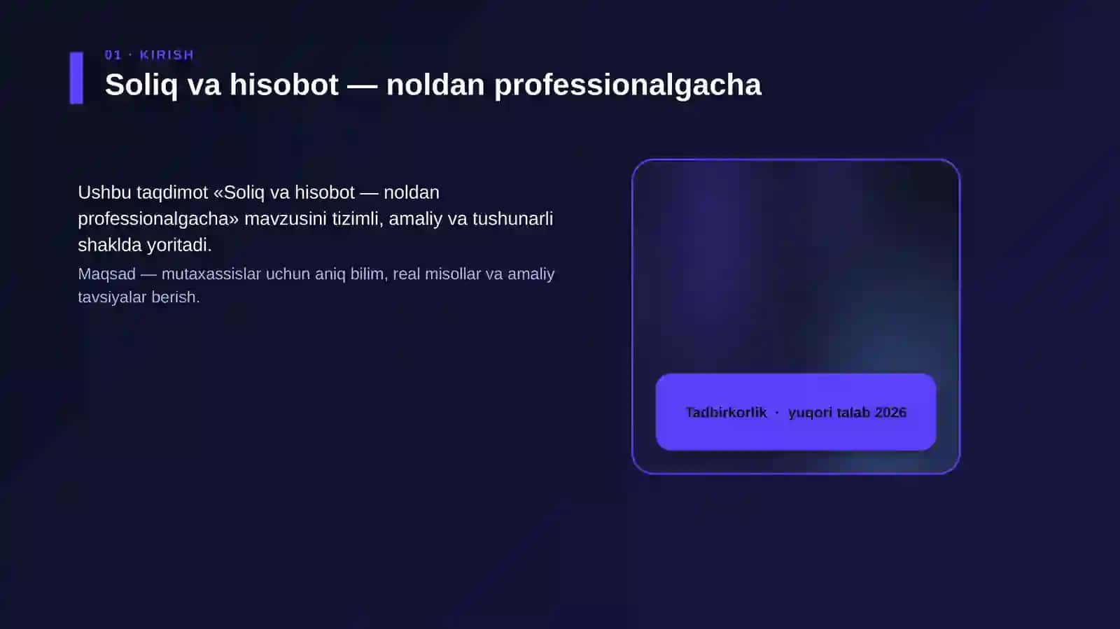 Soliq va hisobot — noldan professionalgacha 4