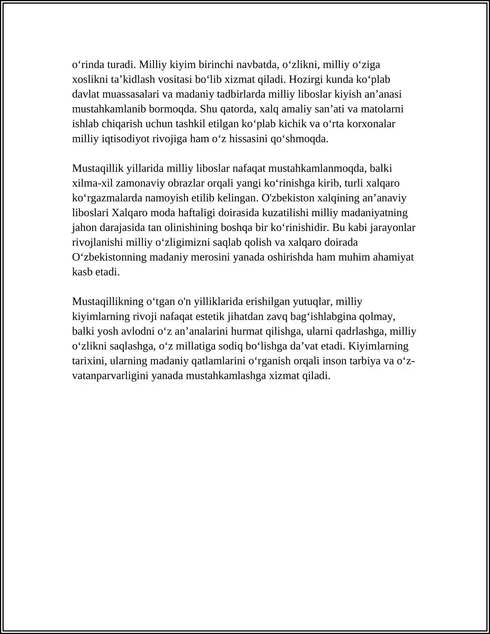 MUSTAQILLIK YILLARIDA MILLIY URF-ODATLAR, QADRIYATLAR VA ANʼANALARNING QAYTA TIKLANISHI 4