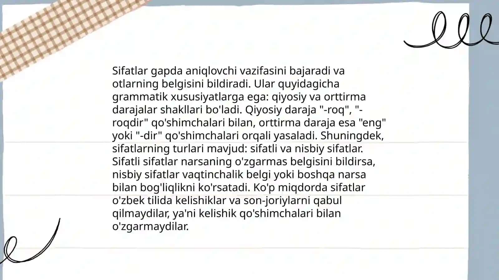 Sifat soz turkumi Yo'ldosheva sevinch 4