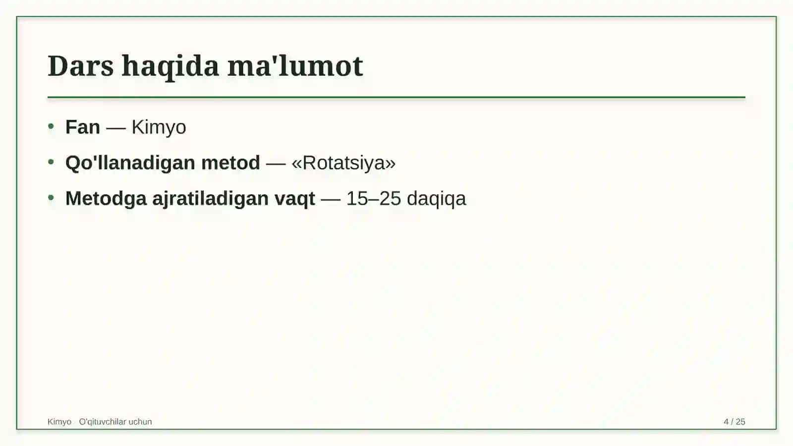 kimyo darslarida rotatsiya metodidan foydalanish 5669 4