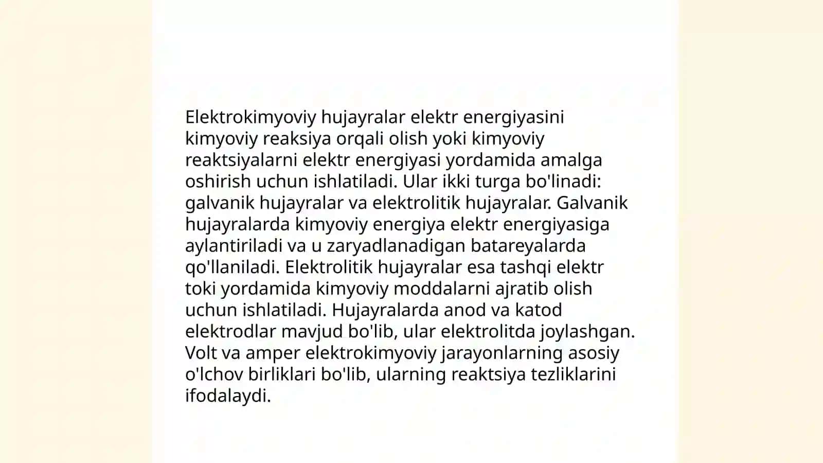 Elektrokimyo asoslari.Elektroʻtkazuvchanlik. konduktometriya.Ellektrod jarayonlarning turlari.Potensiometriya 4