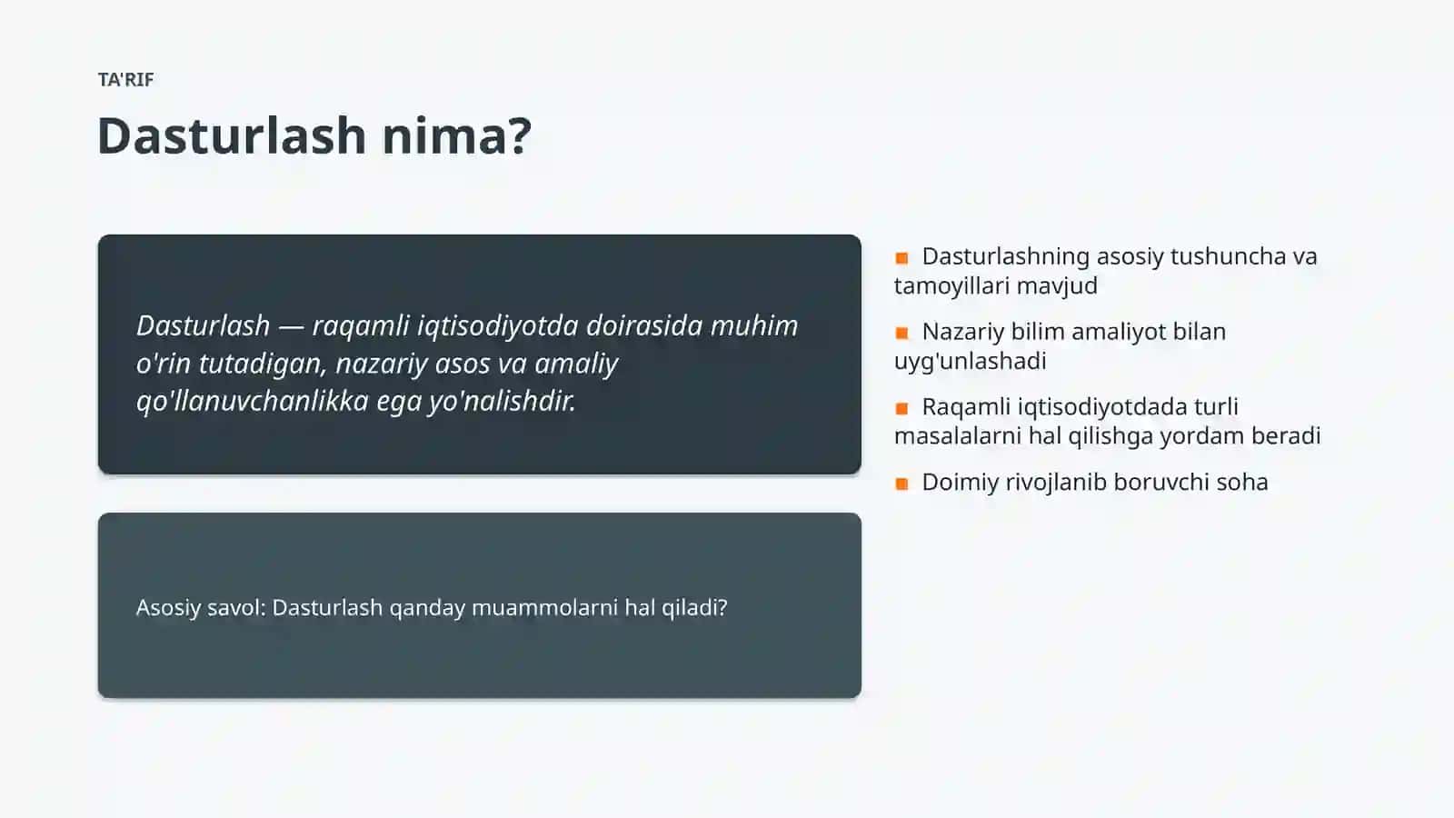 Dasturlash 4