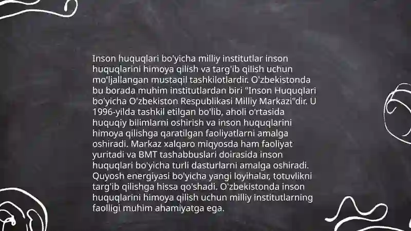 Oʻzbekistonda inson huquqlari va kafolatining yaratilishi 4