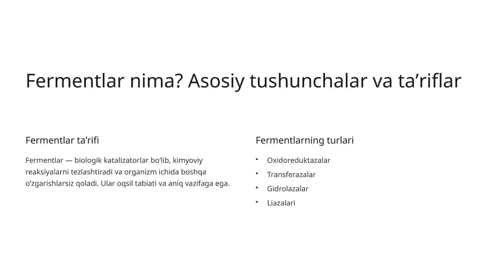 Tibbiyotda fermentlarning qo’llanilishi 4